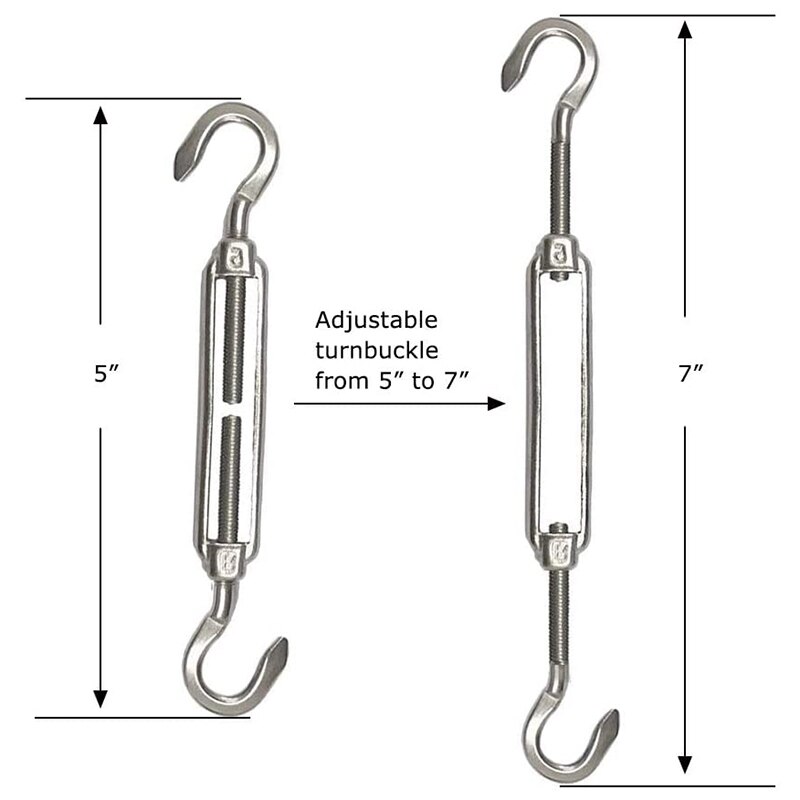 Kit de aparejos para toldo de vela de 30 Uds para toldo rectangular resistente Instalación de velas de sombra de 5 pulgadas para cubierta de césped y jardín Patio