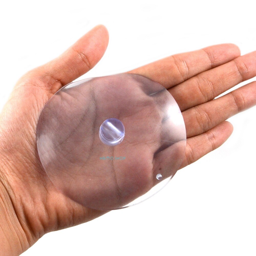 2pcs Without Hook 80mm Clear Suction Cup Seamless Sucker Head Clip Pad Plastic Rubber