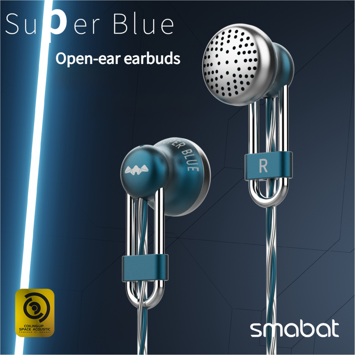 Ultra Blue In-Ear Headphones Comfortable to wear firm high sound labyrinth acoustic structure Wired open hifi music