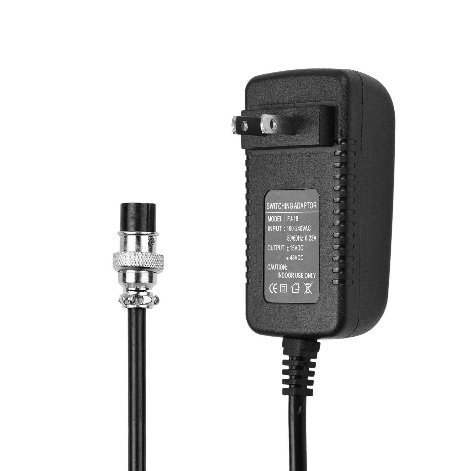 Console de mixage Mélangeur Alimentation Adaptateur secteur 15V 230mA Universel 4 Broches Connecteur Rond pour 16 Canaux 100-240V Entrée UE/UK/US