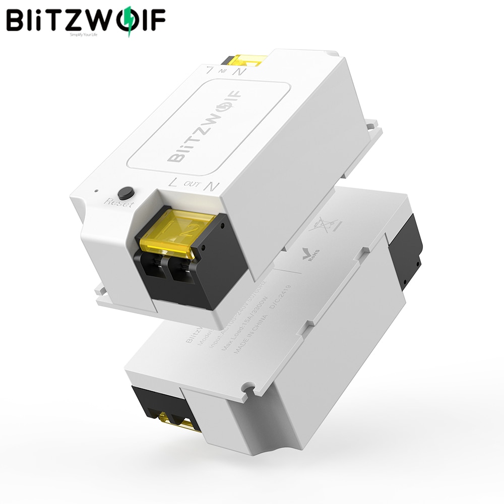Blitzwolf BW-SS1 Smart Home 3300W 15A Basic Diy Wifi Schakelaar App Controle Timer Module Stopcontacten Werken Met Google thuis