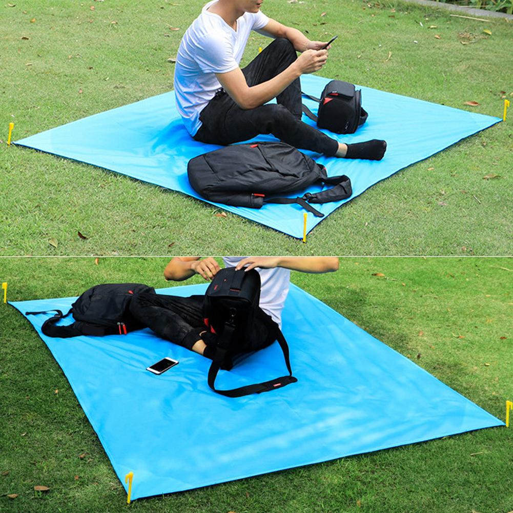 Mini esterilla portátil de bolsillo para acampar, impermeable, a prueba de humedad, para pícnic, plegable, para playa, escalada, para dormir