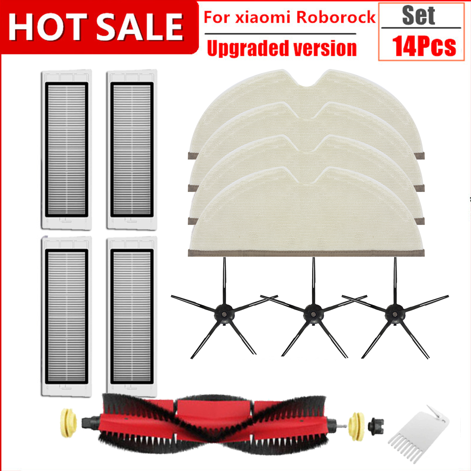 Versione aggiornata detergente Robot Mop panni stracci per XiaoMi Roborock S5 Max S6 Pure S6 MaxV S5 S50 S51 S55 Xiaowa E25 E35 parti: Set 11