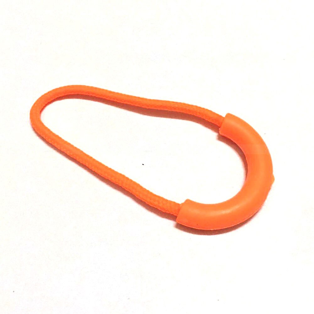 9 stk/pakke farverig lynlås trækker snorender strop lariat plastikspænde beklædningstilbehør: Orange