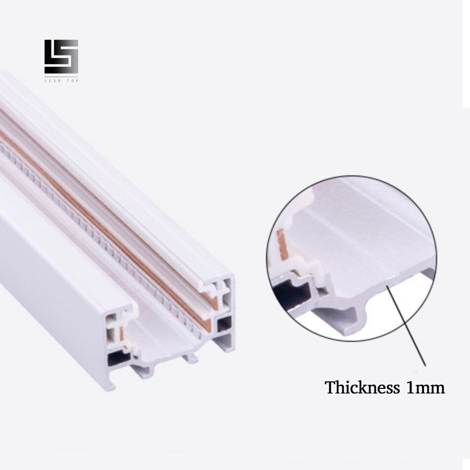 Track Rail 1 m Spoor Licht Montage Aluminium 1 meter 3 draad Connector Systeem Tracks Armatuur zwart wit Universal Rails