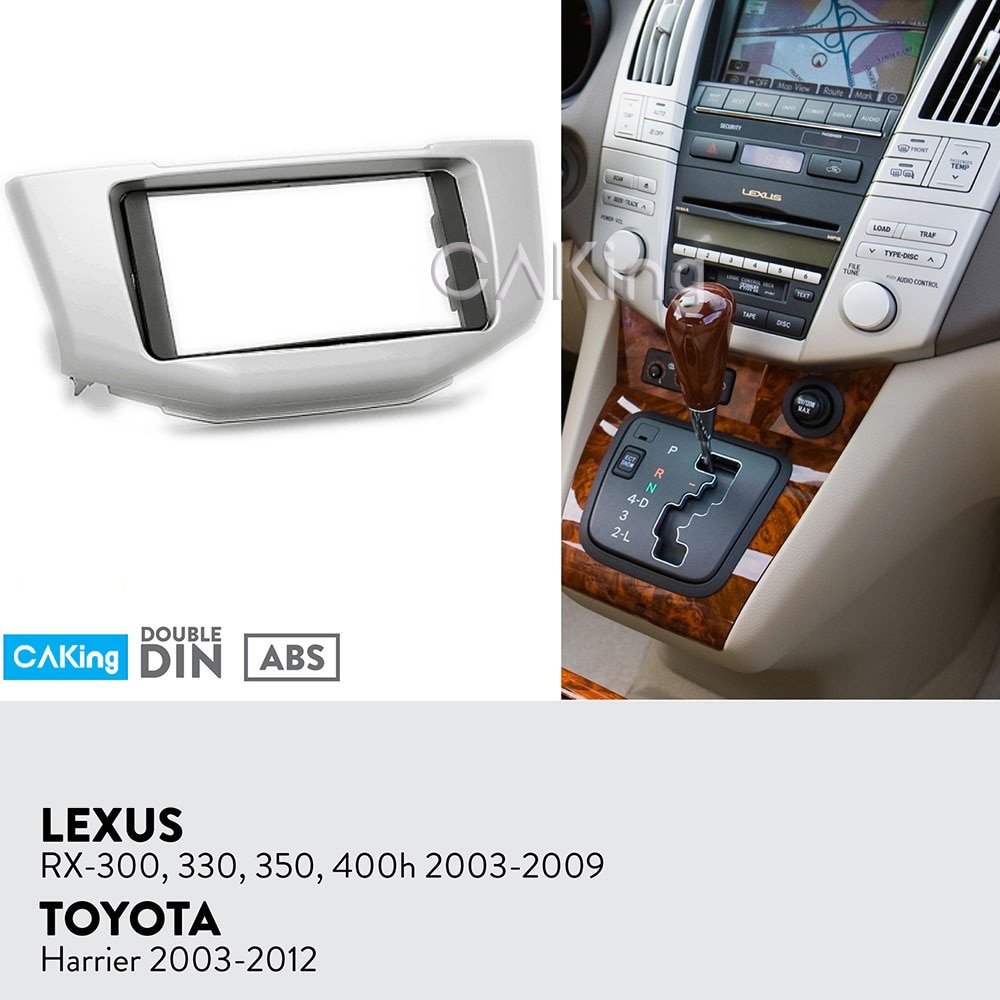 Bil fascia radio panel for toyota harrier 2003 ; lexus rx -300/330/350/400h 2003 dash kit install facia plate bezel trim