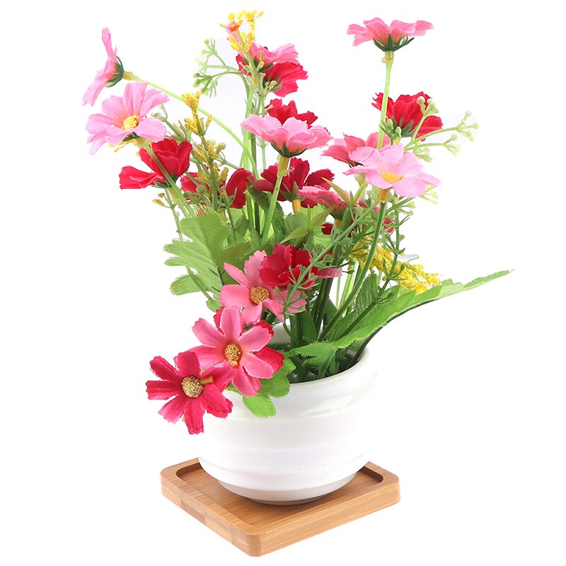 1pc ronde vierkante borden van bamboe voor vetplanten, potten, trays, standaard, tuindecoratie, huisdecoratie, knutselen