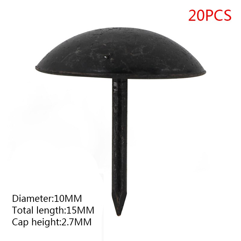 20 stücke/druckbolzen tür nagel Kasten Sofa verdickung Heftzwecke Zucht Hardware- schwarz druckbolzen dekoration Nagel Kunst schmuck: 10x15mm