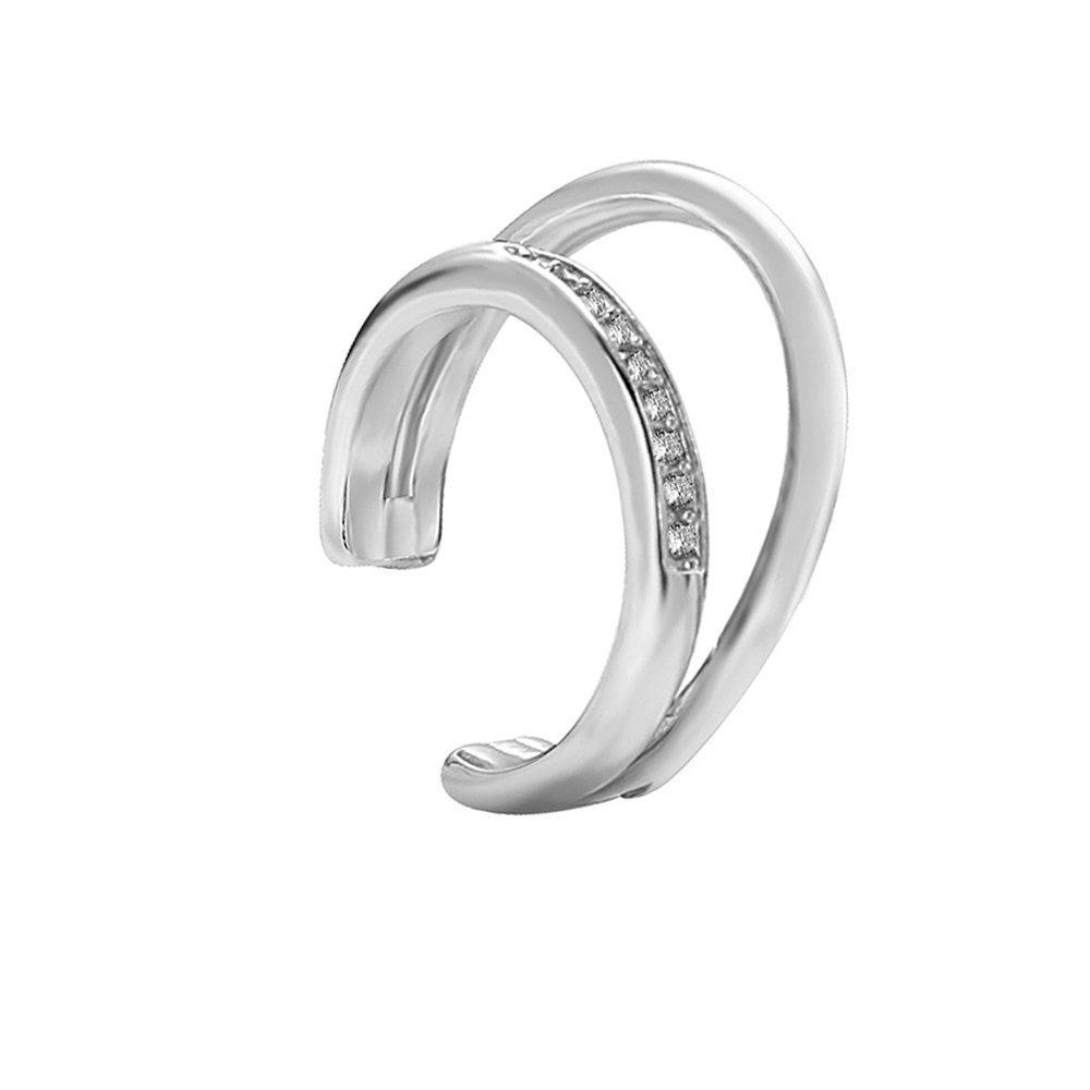 Gold Ear Cuff Cross Clip Earrings For Women Geometric C Shape Micro Pave Zircon Earrings Without Piercing Earcuff: 18