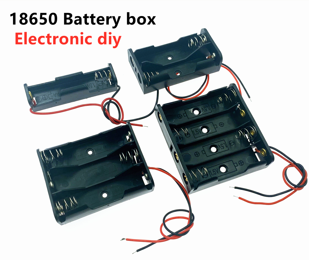 18650 powerbank-hoesjes 1x 2x 3x 4x 18650 batterijhouder opbergdoos 1 2 3 4 batterijhouder met kabel