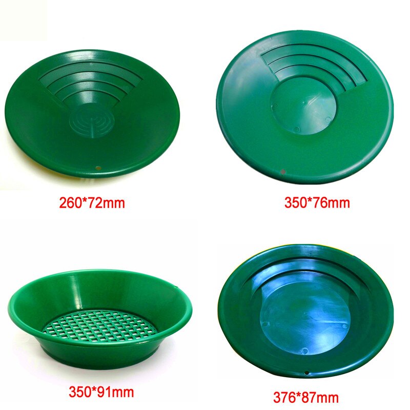 Green Plastic Gold Pan Basin Nugget Mining Dredging Prospecting for Sand Gold Mining Manual Wash Gold Panning Equipment