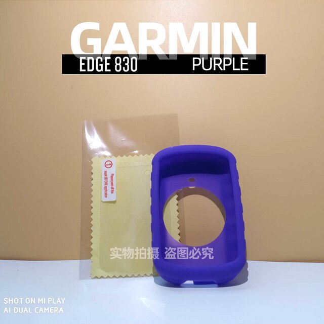 Garmin – etui de Protection 530 Silicone EDGE 830, Film de Protection pour écran d'ordinateur de vélo GPS 820: 830 Purple