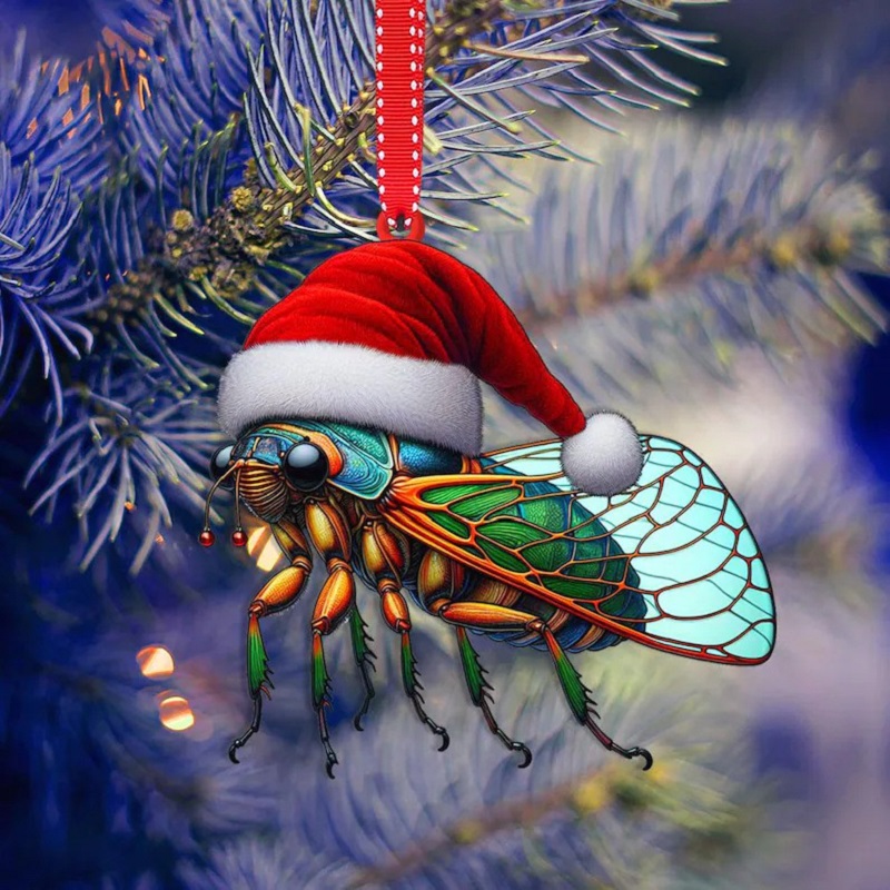 Christmas Tree Pendants Acrylic Cute Squirrel Hanging Ornaments For Wall Xmas Tree Decorations Party Supplies Year