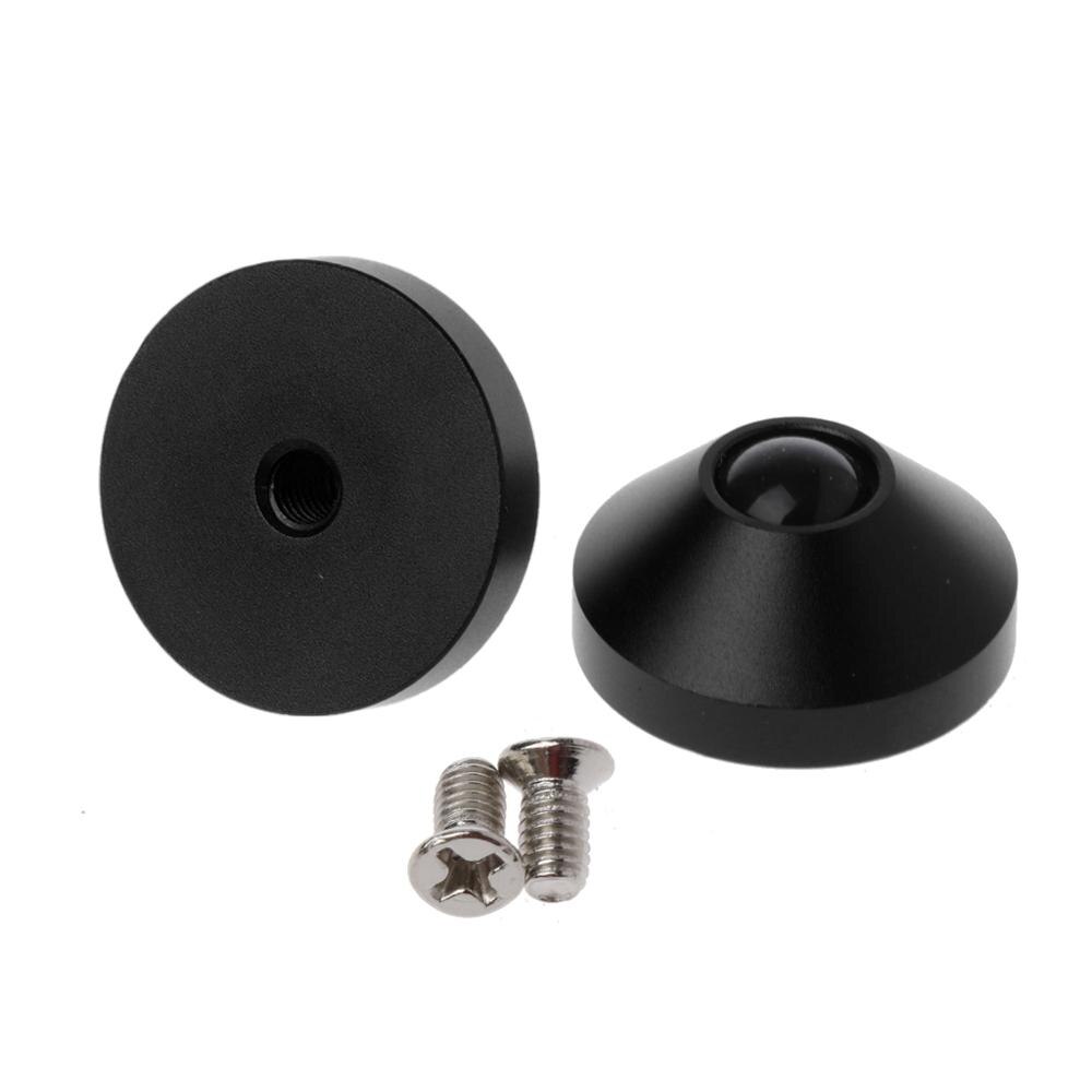 2Pcs Mechanical Keyboard Feet Anodized CNC Aluminum Feet Metal Case With Screws: Black