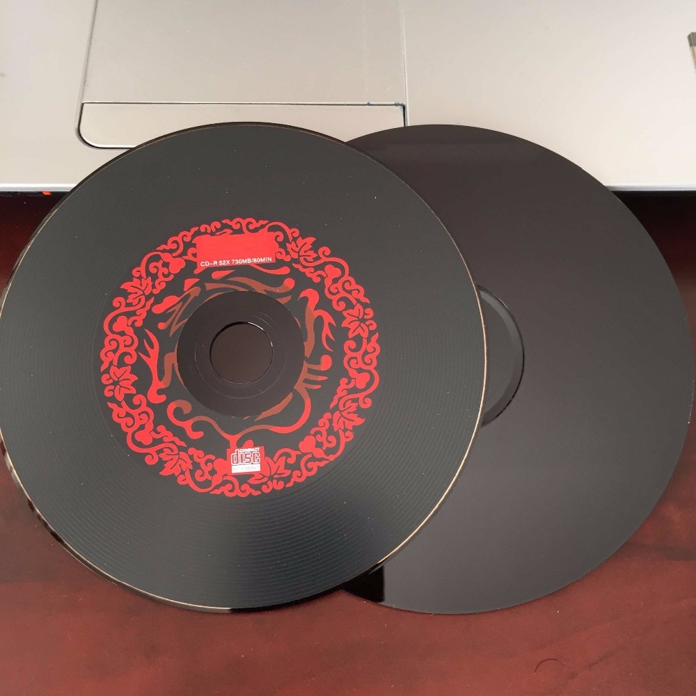 5 discs A+ Blank Printed 52x 700MB Red Black CD-R