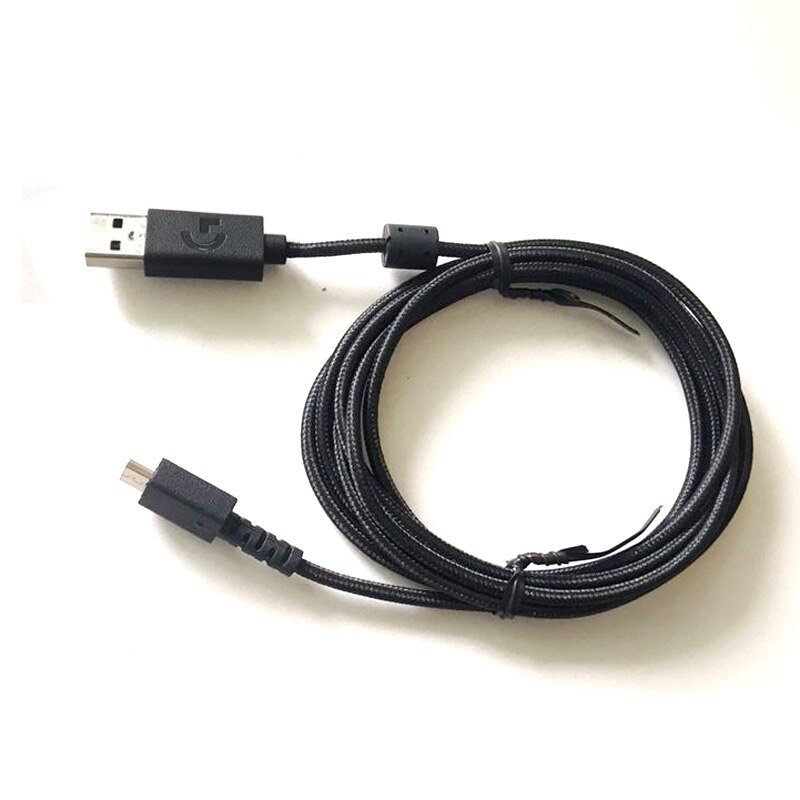 Kestävä punottu usb-hiiren kaapeli musta latausjohto logitech  g502 lightspeed -langattomille pelihiirille