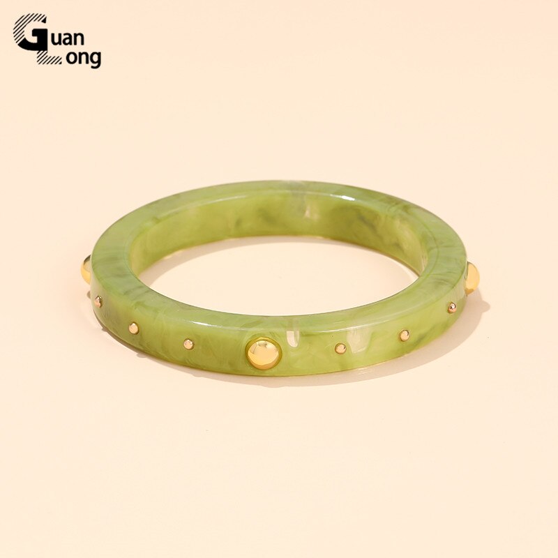 GuanLong resina Vintage gioielli indiani punta in metallo braccialetti irregolari per donna ragazza Design Charms braccialetti estivi braccialetto Praty