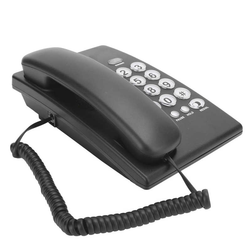 mini telephone KX-T504 Portable Family Business Office Fixed Landline Mute Function Telephone ABS Black