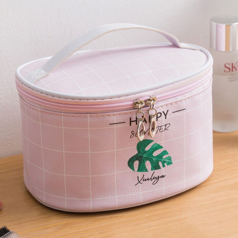 Bolsa de almacenamiento de cosméticos portátil de gran capacidad impermeable de con múltiples patrones, almacenamiento de viaje simple multifuncional: Lavanda