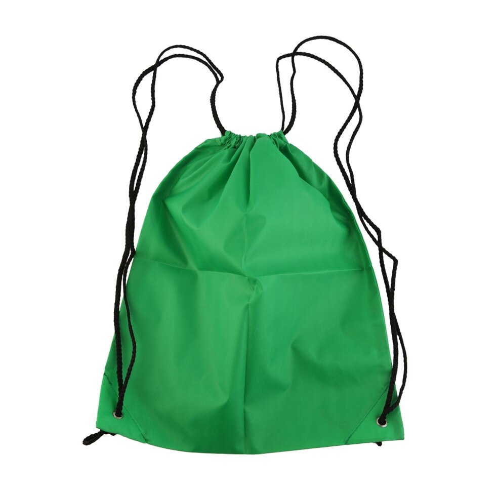 Premium School Drawstring Duffle Bag Sport Gym Swim Dance Shoe Backpack: green