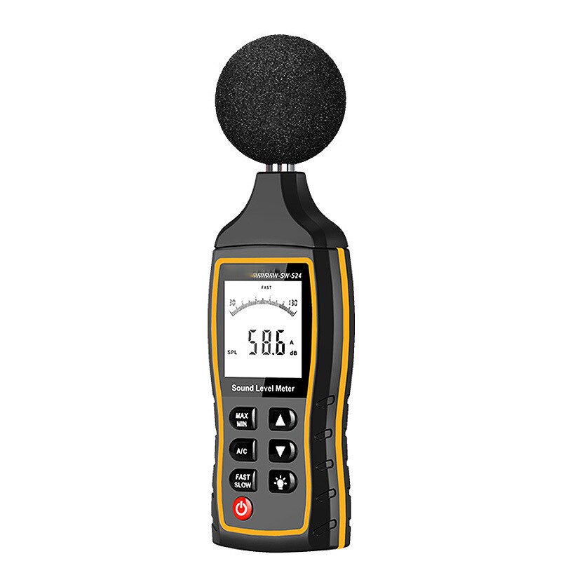 Digital Sound Level Meter Noise Volume Measuring Instrument Decibel Monitoring Tester 30-130dB USB Data Storage Alarm