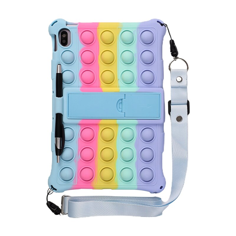 For Tablet Nokia T20 T 20 10.4" Case Soft Silicone Protective Stand Cover For Funda Nokia T20 TA-1392 TA-1394 Tablet Kids: Colorful SkyBlue-SP