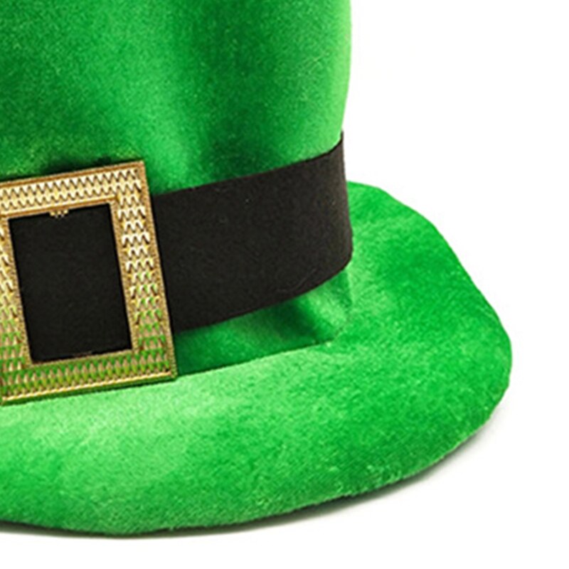 M5TF Saint Patrick Day Irish Festival Hat Green Leprechaun Top Hat Supplies