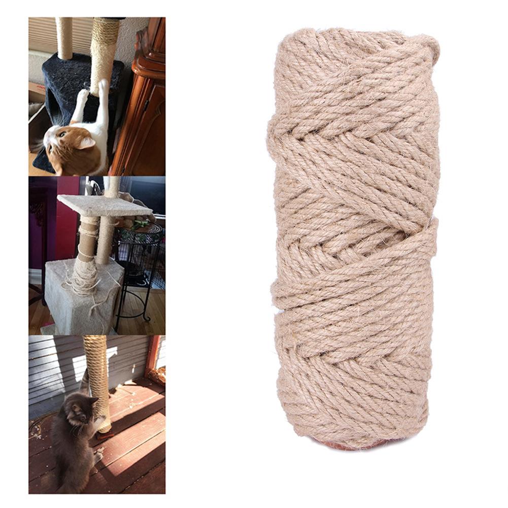 4/6Mm Sisal Touw Voor Krabpaal Kat Klimrek Diy Katten Krabpaal Speelgoed Maken Bureau Benen binding Touw Voor Kat Verscherpen
