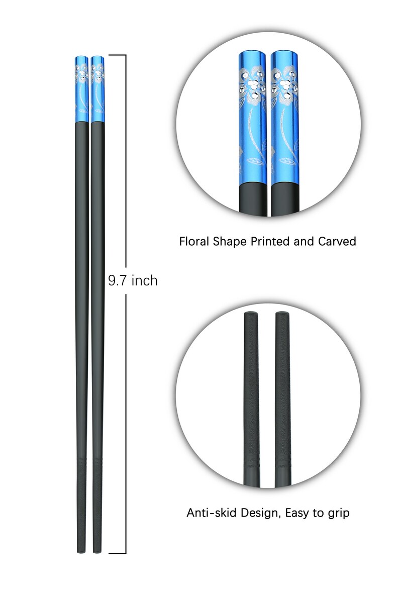 5 par japońskie pałeczki zestaw z pudełkiem zmywarka bezpieczne wielokrotnego użytku chińskie koreańskie pałeczki ze stopu z włókna szklanego robić żywności Sushi