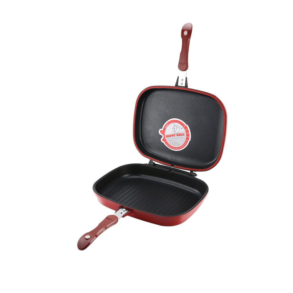 32CM Double Side Grill Frying Pan Non-Stick Barbecue Cooking Tool Home DIY Grill Pan Pancake Pan Rectangular Pancake Maker