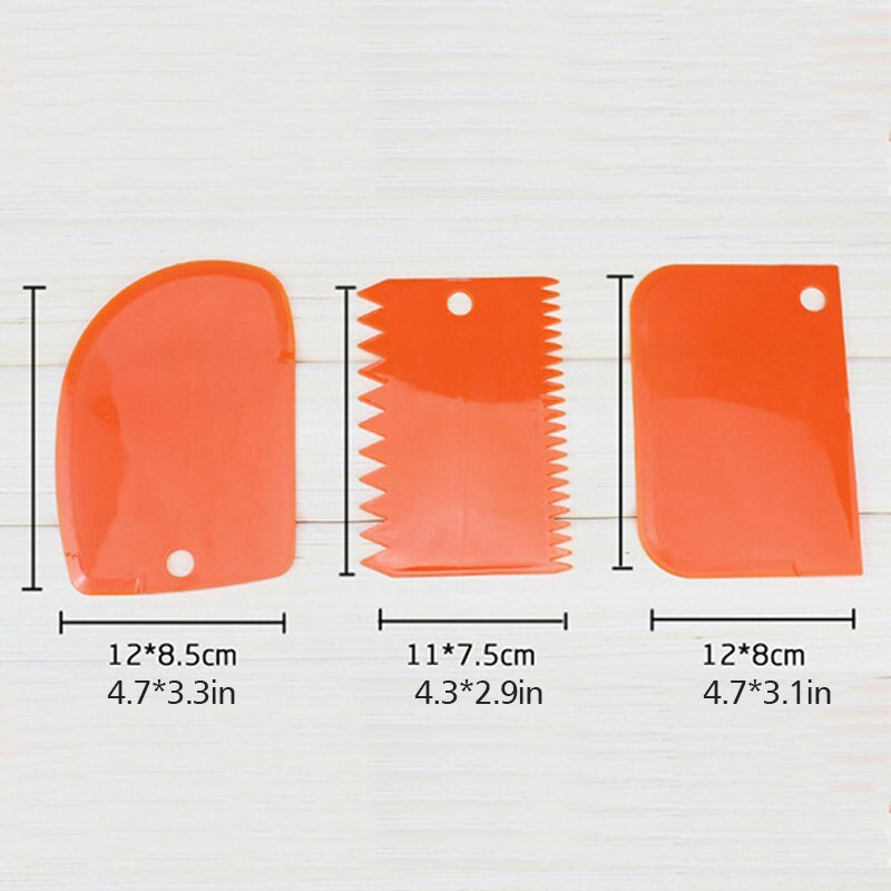 3 sztuk z tworzywa sztucznego ciasta lukier pomada cukiernicza skrobak skrobak zwykły gładkie krawędzi... narzędzia robić pieczenia ciasta espatulas de silikonowe