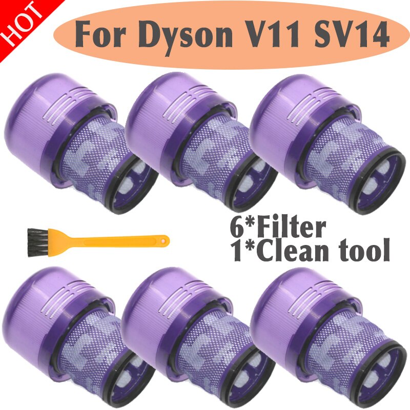 Tilbehør filtre til dyson  v11 drejningsmoment drev trådløs stik støvsuger  sv14 cyklon dyr absolutte reservedele hepa