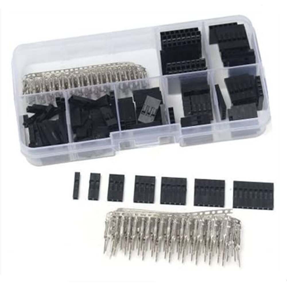 Cable de línea de puente Dupont de 310mm, 1/2/3/4/5/2,54, conector de pines macho + hembra, Kit DIY con carcasa de plástico, 6/8 unids/lote