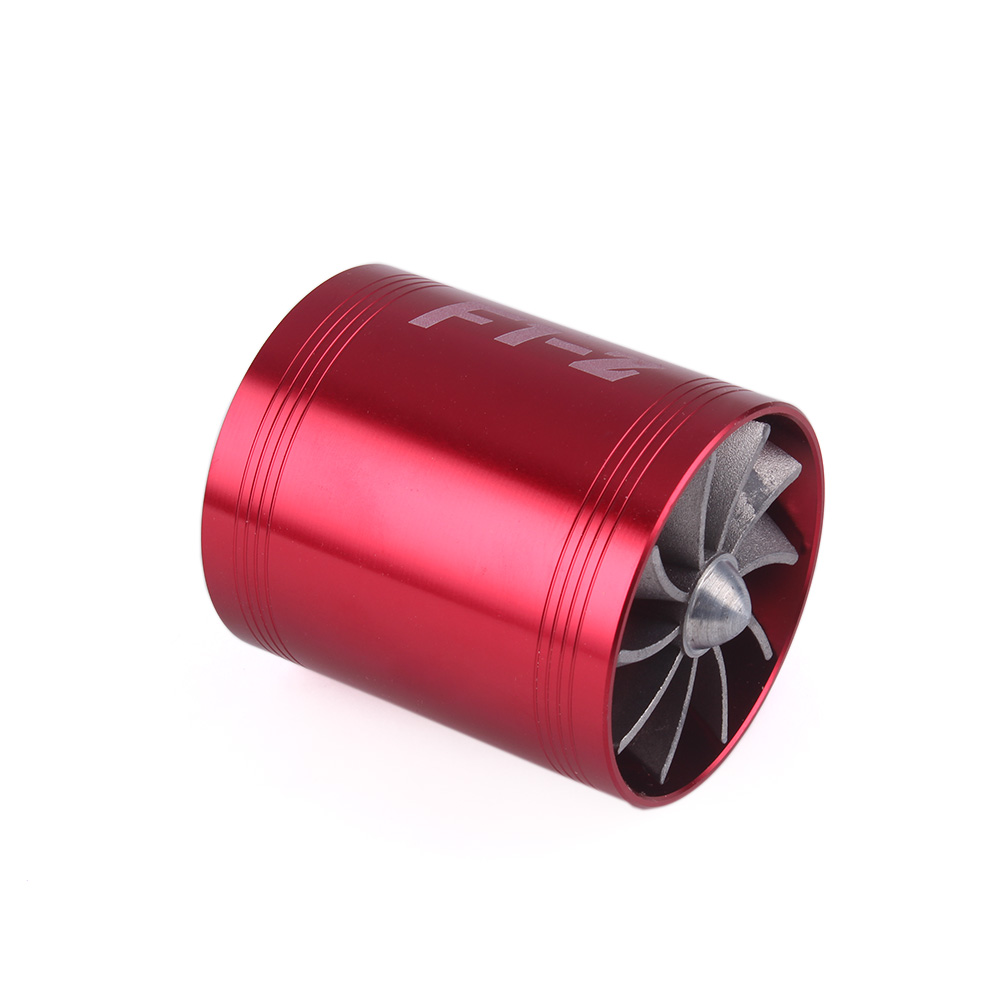 Rastp-aluminium dobbelt turbine turbolader luftindtag gas brændstofbesparende ventilator bil kompressor rs-tur 007