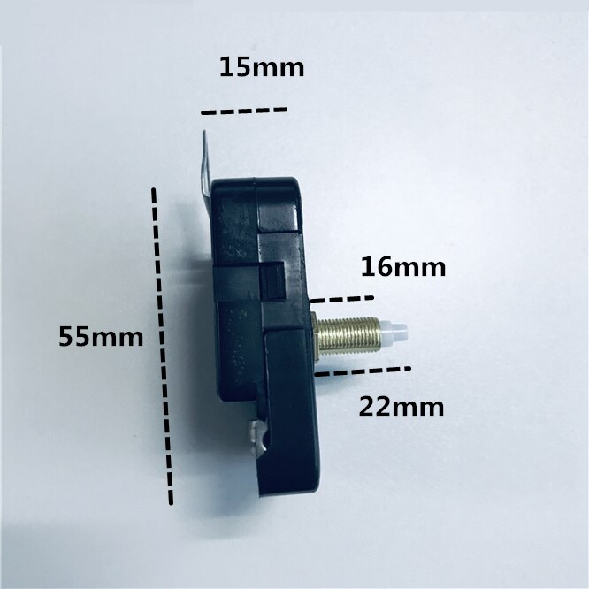 M2188 Wall Clock Movement Mechanism Long Thread Axis Length 22mm Quartz Clock Step-Movement with hook and black hands