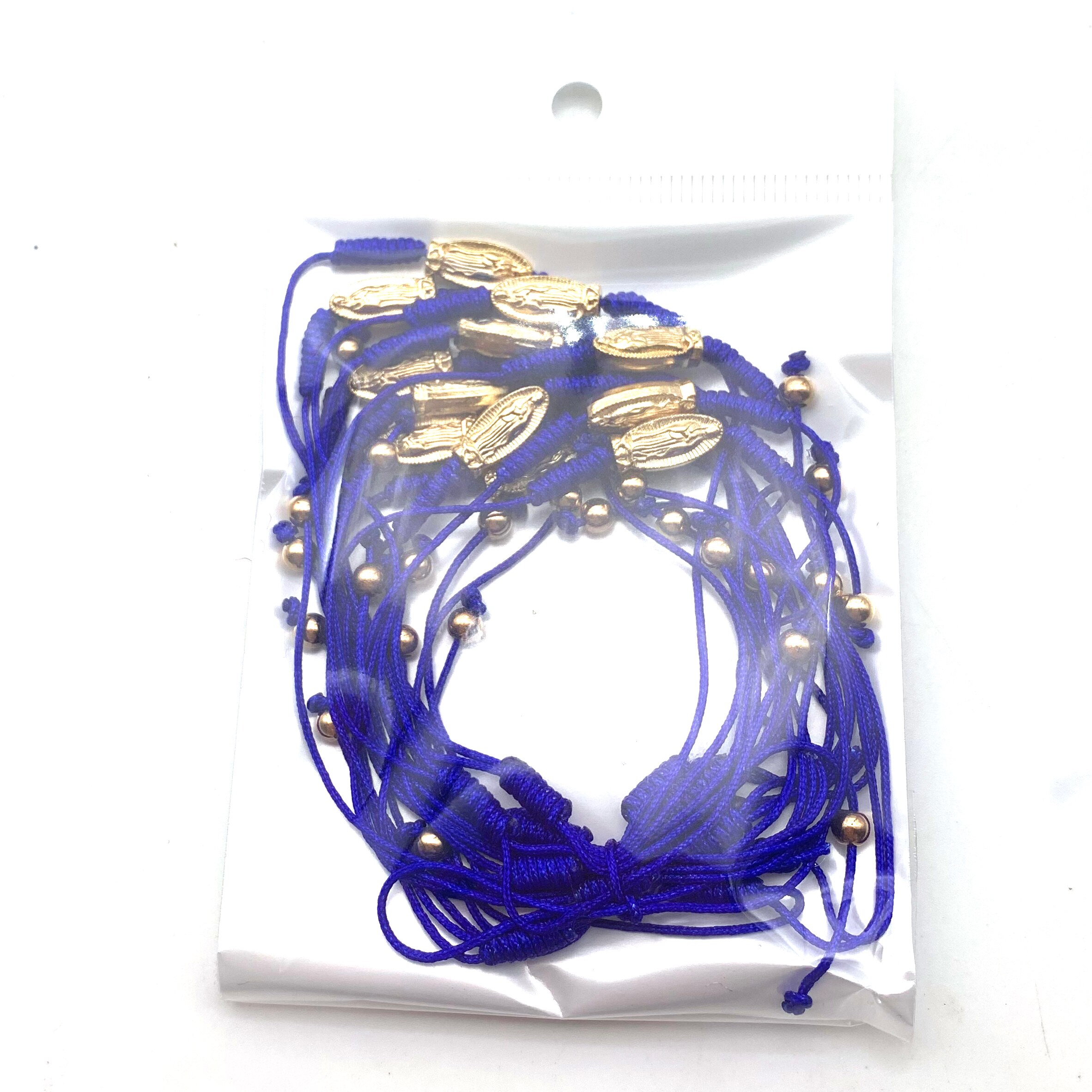 12 handgewebte armbänder mit goldenem motiv der jungfrau Maria/des heiligen Judas – Ideal für freunde, Partner und familie.
