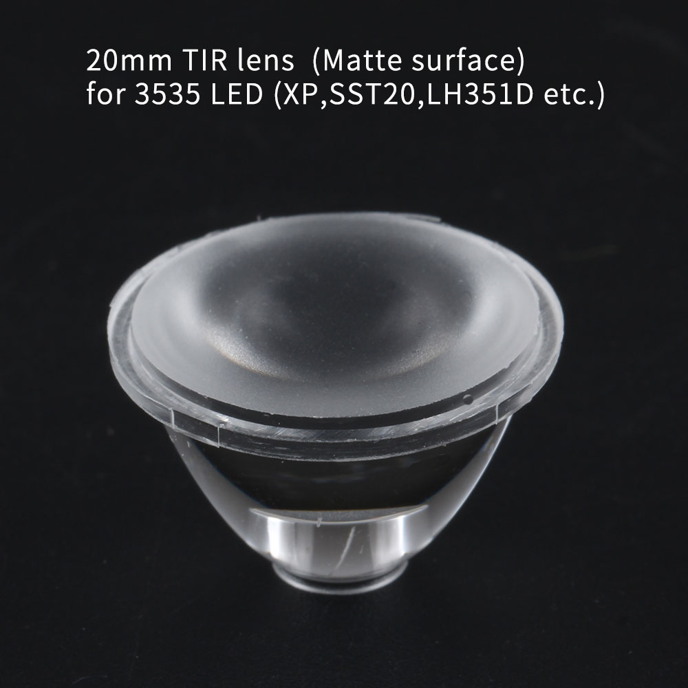 15/30/38/45/85 degree 20MM TIR lens ,matte surface, for 3535 LED (xp,sst20,LH351D,etc)