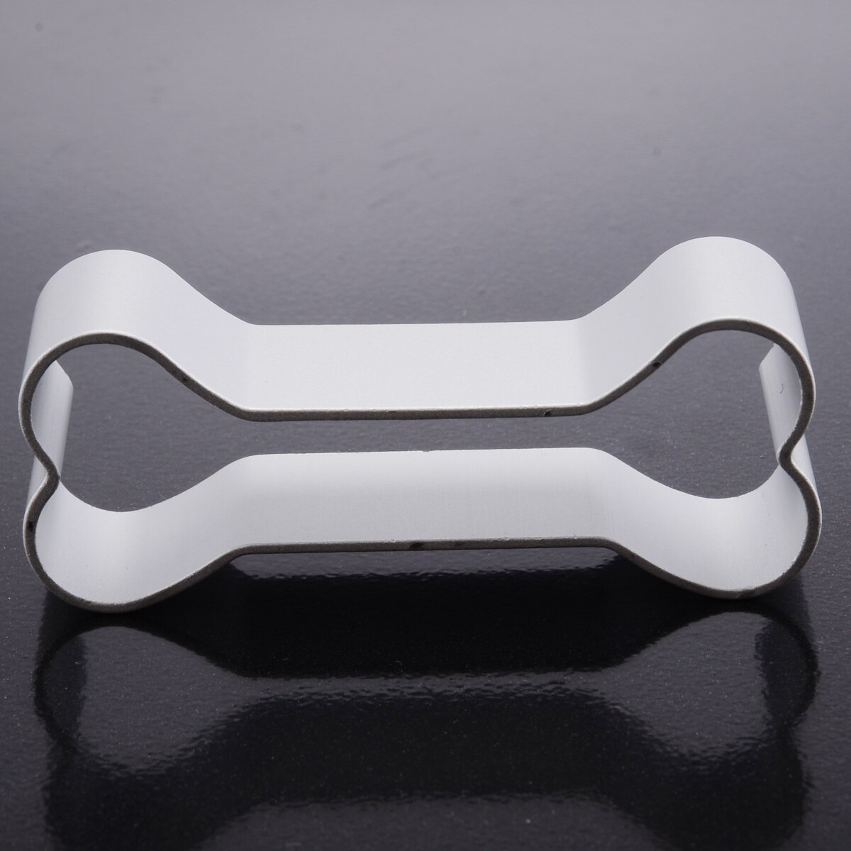 Mayitr-Molde para galletas con forma de hueso de perro 3D, herramienta de corte de acero inoxidable para Fondant, sellos de galletas, herramientas de cocina para hornear 6,5x2,5 cm