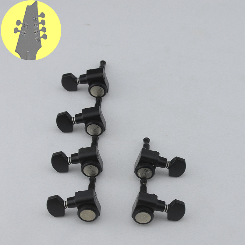 1 Set 6/7/8 corde senza chiusura a vite teste per chitarra sigillate accordatori per chitarra nero/oro/argento cromato: Blu marino