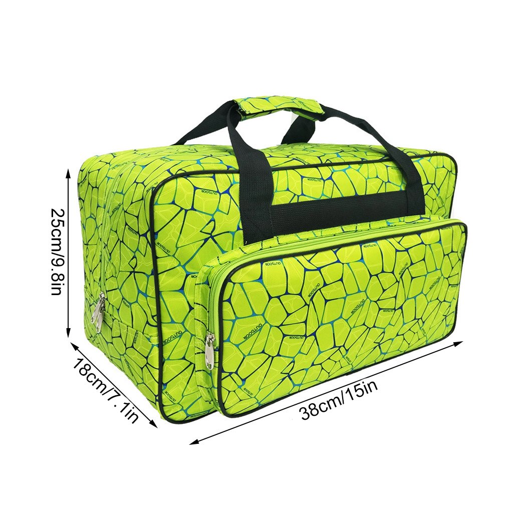 Large Capacity Sewing Machine Storage Handbag Women Sports Fitness Carry Bag Portable Travel Storage Handbag: S GREEN