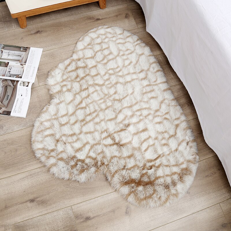 Alfombra suave mullida con forma de nube para decoración de sala de estar alfombra de piel sintética para habitación de niños alfombra de área peluda moderna mat 70x90cm: 8