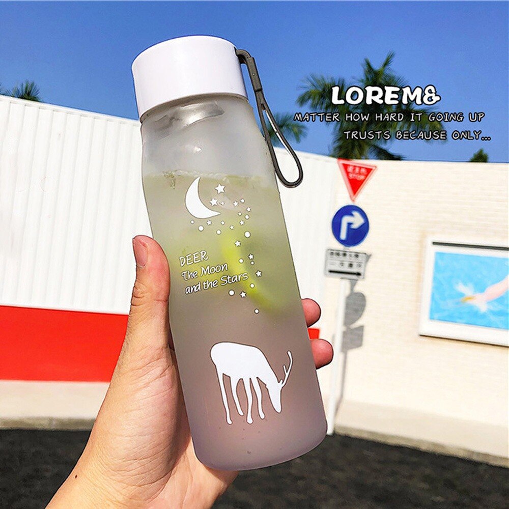 560Ml Sport Water Fles Plastic Draagbare Drinkbeker Meisje Lekvrij -Proof Shaker Mok Water Reizen fles