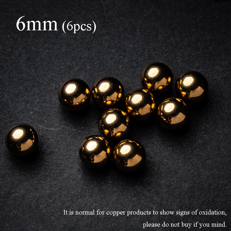 YUC Hand Spinner DIY akcesoria lekkie lśniące koraliki stal wolframowa koraliki 6mm Luminous 8mm miedziane koraliki mosiężne koraliki: 6mm Brass