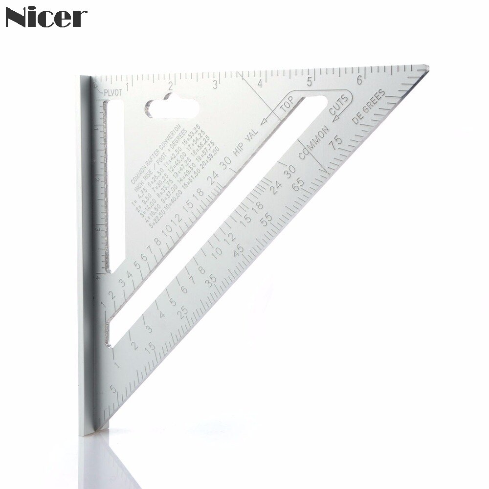 Triangle Rule 90 Degree Thickening Angle Rule Aluminum Alloy Carpenter Measurement Square Ruler