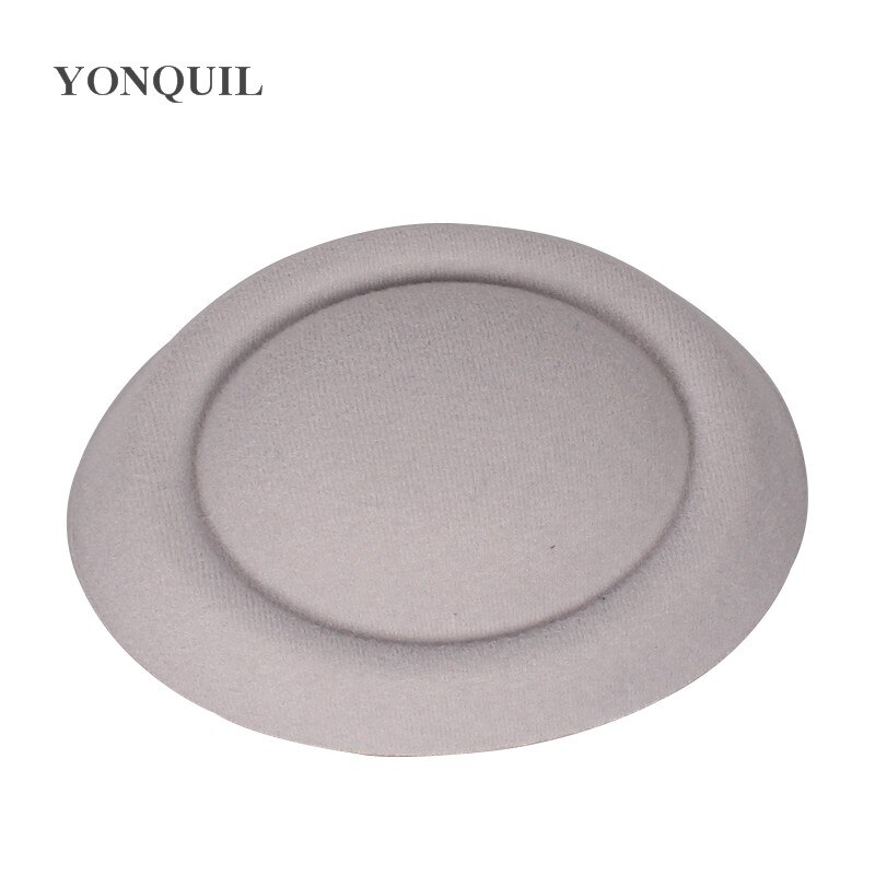 20 Kleuren 16Cm Tovenaar Hoeden Bases Wolvilt Party Hoeden Diy Haaraccessoires Pillendoosjepet Stewardess Cap 12 stks/partij MH018: GRAY
