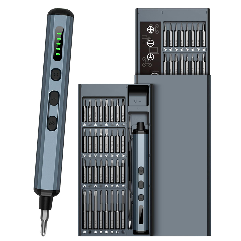 68-in-1 elektrische schroevendraaierset 5 koppelinstellingen Precisie elektrisch gereedschap Magnetische schroevendraaierbits voor iPhone-bril Horloge PC: Goud