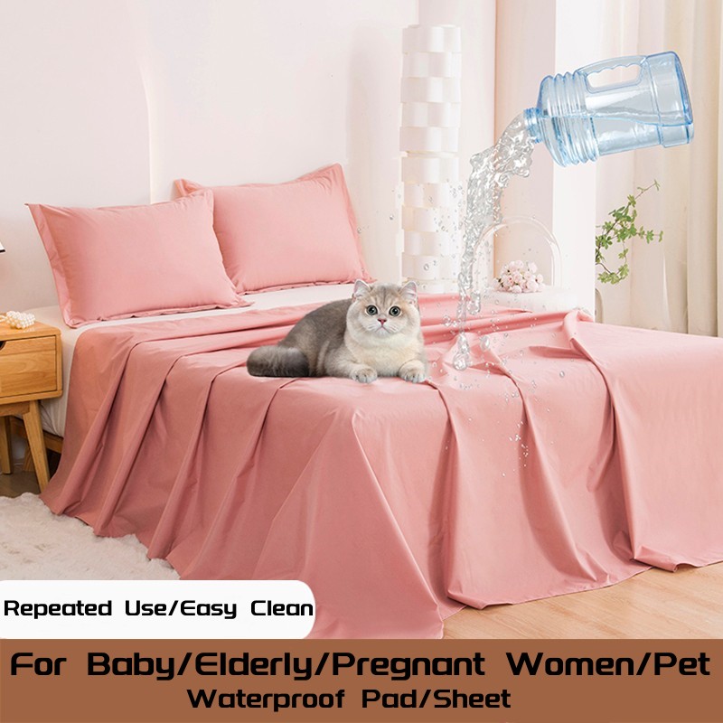 Vandtæt vaskbar inkontinensunderlag genanvendeligt pusleunderlag urinmåtte blemadrasbeskytter børn voksen