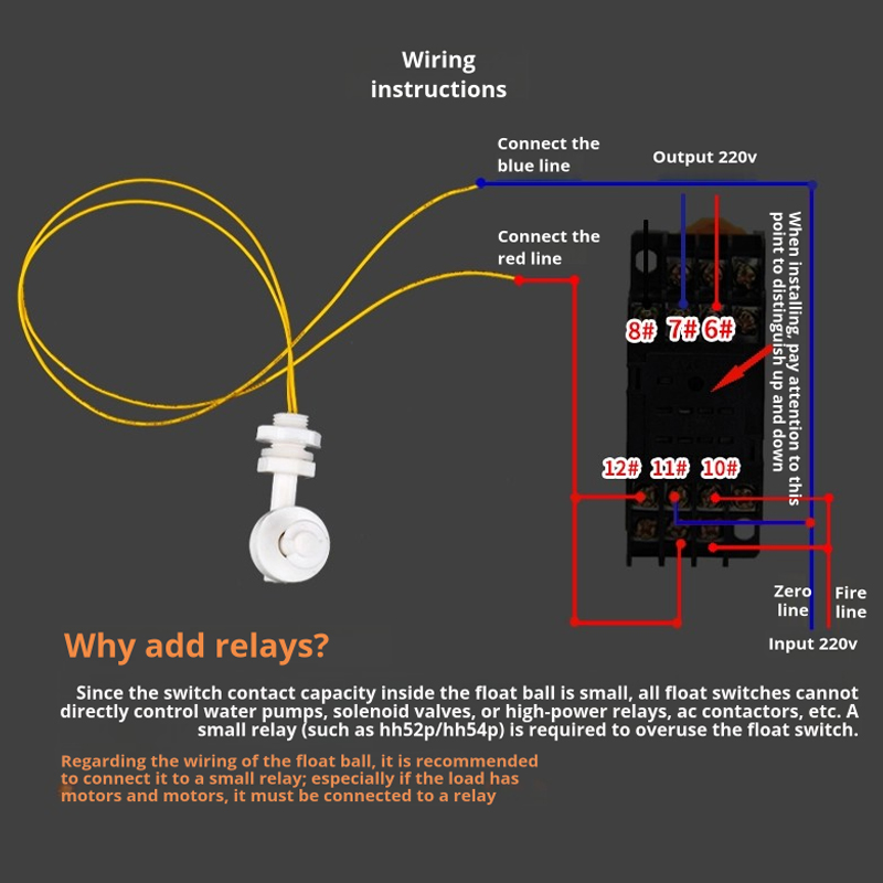 PP Zijmontage Mini Vlotterschakelaar Waterniveau Sensor Horizontale Vlotterschakelaar Vloeistofniveau Controller Kunststof Vlotterklep