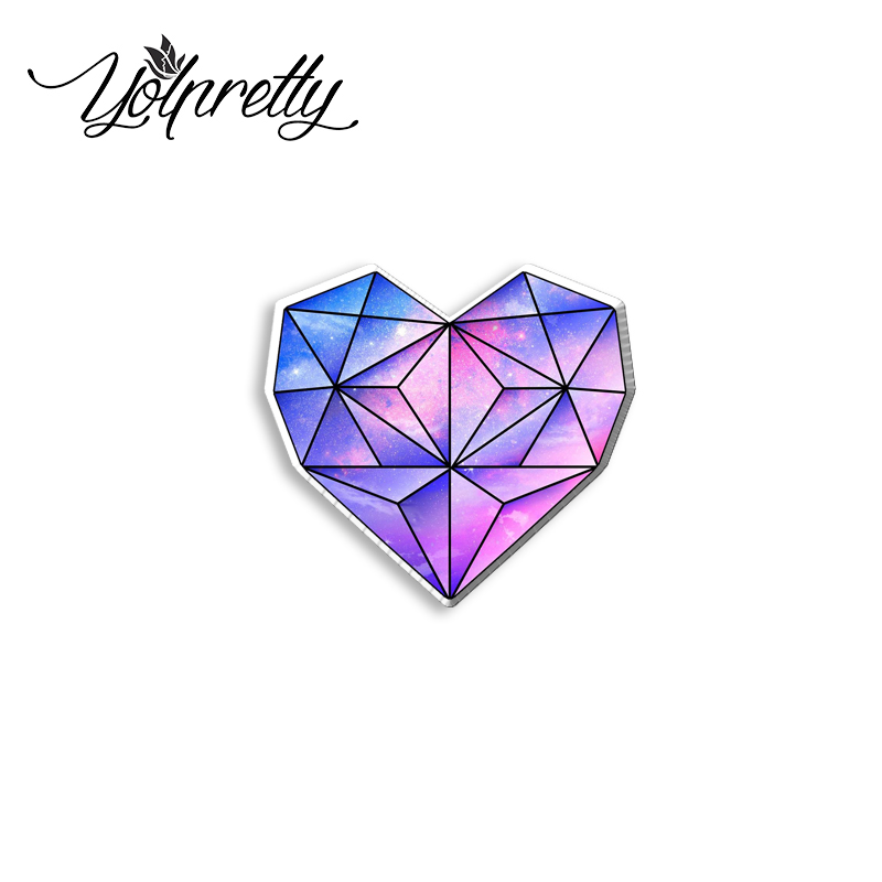 Pin de insignia de epoxi acrílico, Pin de solapa, Graffitis, animales de colores, geometría, Galaxia, , novedad de 2023: Chapado en zinc blanco y azul