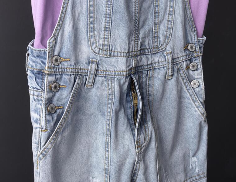 Gebrochen See Jeans männer sommer licht waschen werkzeug hosenträger Koreanische Ausführung der Trend gurt hosen männlichen insgesamt!